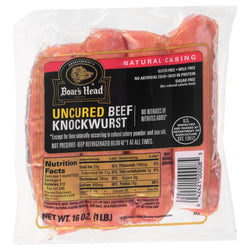 Boar's Head Beef Knockwurst 16 Fl oz  (uncured)  Gluten Free--Milk Free