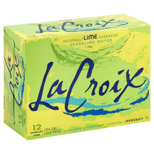 LaCroix Natural Lime Sparkling Water - 8 x 12 fl oz