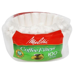Melitta White Paper 8-12 Cups Basket Coffee Filters - 100 ct