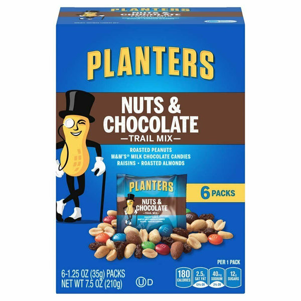 Planters Nut & Chocolate Trail Mix - 6 x 1.25 oz