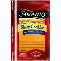 Sargento® Natural Sliced Sharp Cheddar Cheese - 8 oz