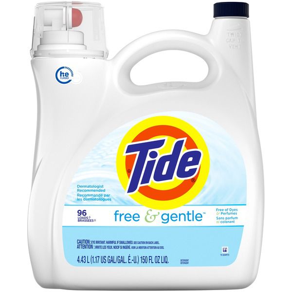 Tide Free and Gentle HE Liquid Laundry Detergent 96 Loads 150 Fl Oz