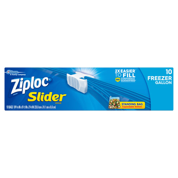 Ziploc Slider Gallon Freezer Bag - 10 ct