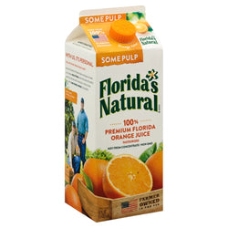 Florida's Natural 100% Premium Florida Orange Juice 52 Fl oz (pasturized with some pulp)