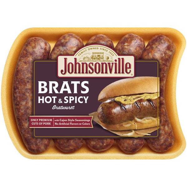 Johnsonville Brats Hot & Spicy Bratwurst 16 oz