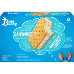Blue Bunny Birthday Party Sandwiches (8 count)
