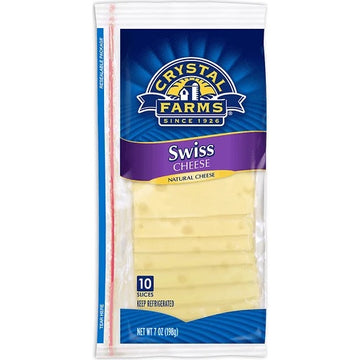 Crystal Farms Natural Swiss Cheese slices - 10 slices