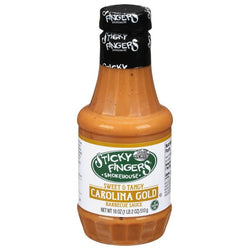 Sticky Fingers Carolina Gold, Sweet & Tangy Smokehouse Barbecue Sauce, 18 Fl oz
