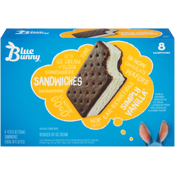 Blue Bunny Simply Vanilla Sandwiches (8 count)