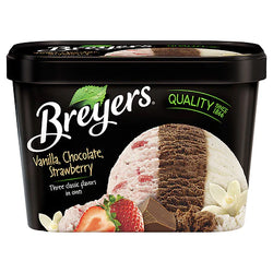 Breyers Vanilla, Chocolate and Strawberry Ice Cream (15 quarts)