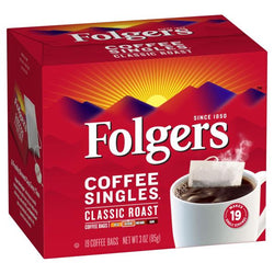 Folgers Classic Roast Single Coffee Bags 19 ct