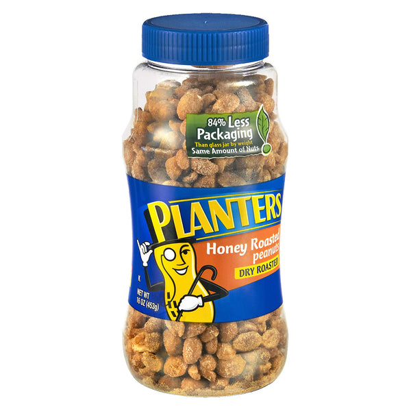 Planters Dry Roasted Honey Roasted Peanuts 16 oz