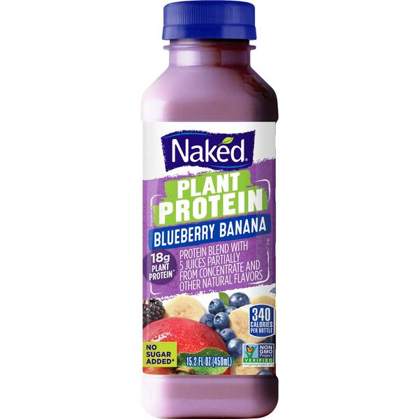 Naked Plant Protein Blueberry Banana 15.2 Fl oz Bottle