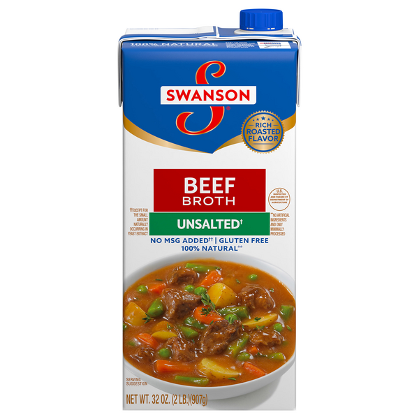 Swanson Beef Broth Unsalted 32 oz