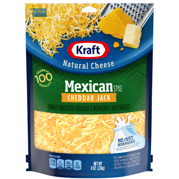 Kraft Natural Mexican Style Cheddar Jack Cheese (finely shredded cheddar & monterey)