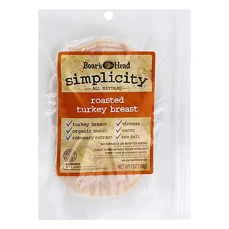 Boar's Head Simplicity Roasted Turkey Breast 7 oz