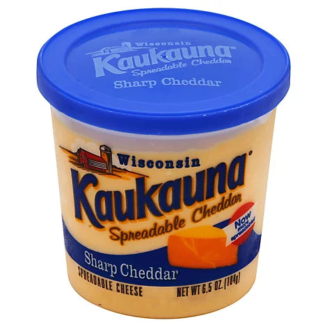 Wisconsin Kaukauna Spreadable Cheddar (sharp cheddar) 6.5 oz