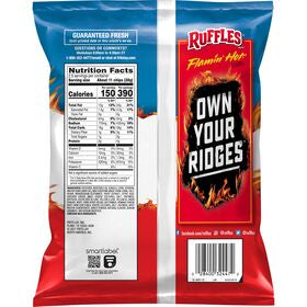Ruffles Potato Chips Flamin' Hot Flavored 2.5 oz