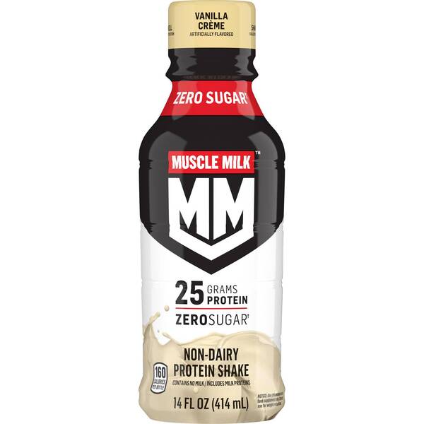 Muscle Milk Zero Sugar Genuine Vanilla Crème 14 Fl oz bottle