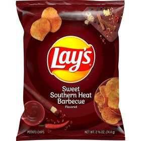 Lay's Potato Chips Sweet Southern Heat Barbecue Flavored 2 5/8 oz