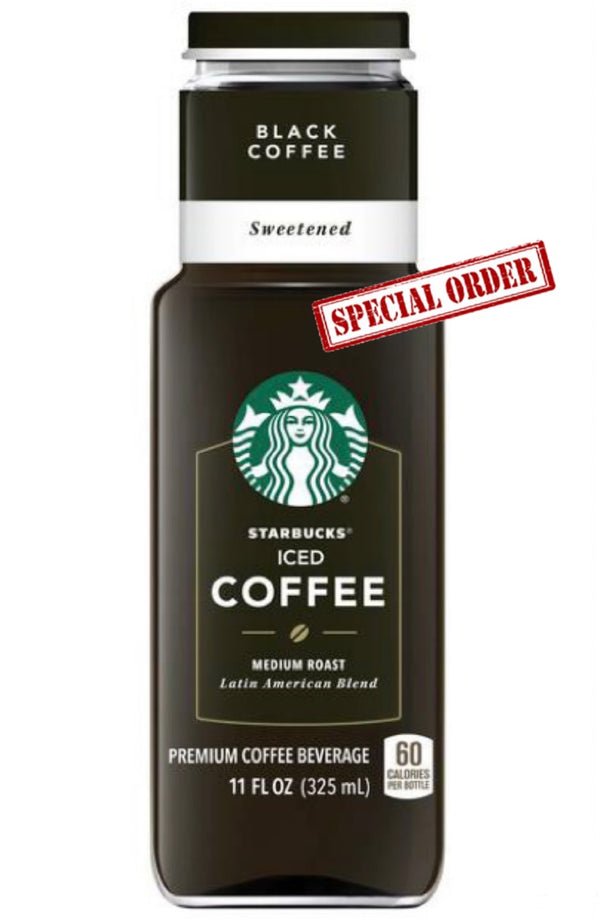 Starbucks Iced Black Coffee Sweetened 11 Fl oz bottle (special order)