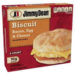 Jimmy Dean Bacon, Egg & Cheese Biscuit Sandwiches, 4 ct