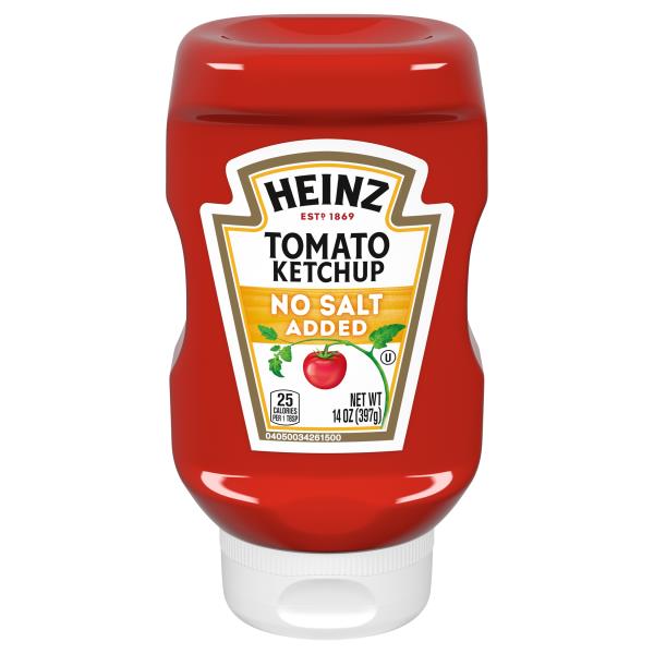 Heinz No Salt Added Tomato Ketchup 14 Fl oz