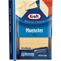 Crystal Farms Natural Muenster Cheese Slices -12 slices