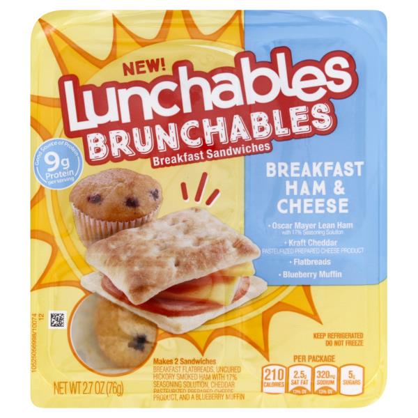 Lunchables Breakfast Sandwiches, Ham & Cheese 2.7 oz