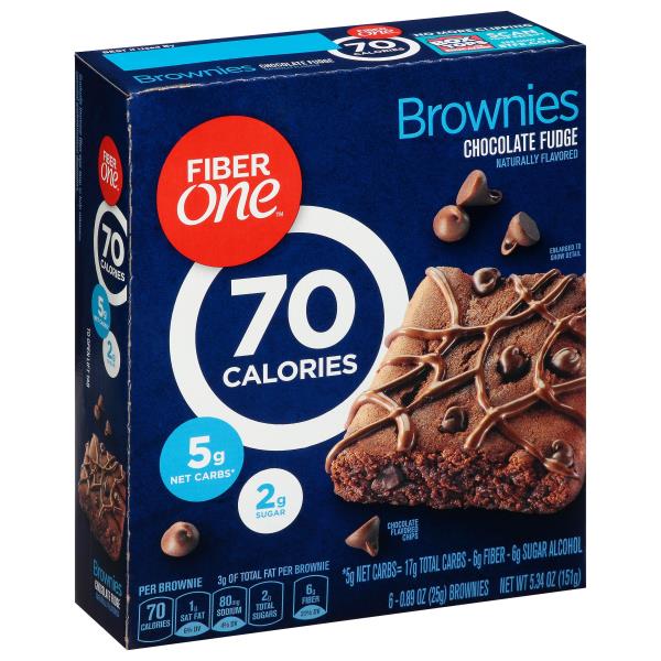 Fiber One Chocolate Fudge Brownies 6, .89 oz bars