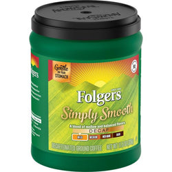 Folgers Simply Smooth Decaf Coffee, Ground, Medium, 11.5 oz
