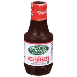 Sticky Fingers Sweet & Spicy, Southern Smokehouse Barbecue Sauce, 18 Fl oz