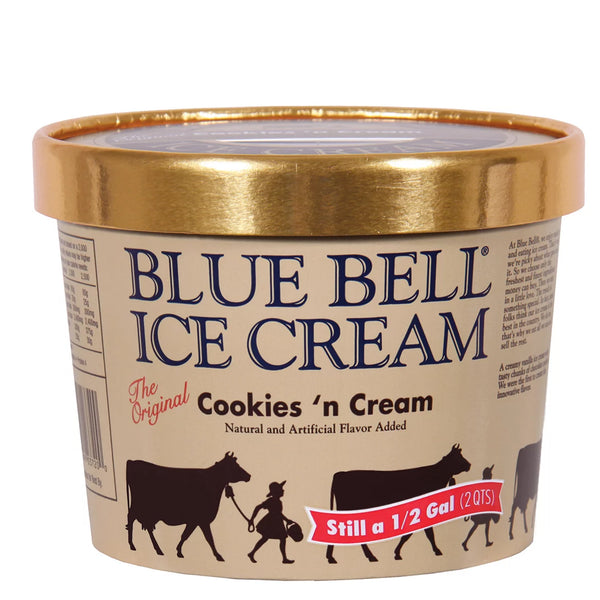 Blue Bell Cookies 'n Cream (1/2 gallon)