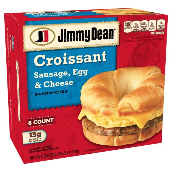Jimmy Dean Sausage, Egg & Cheese Croissant Sandwiches, 8 ct