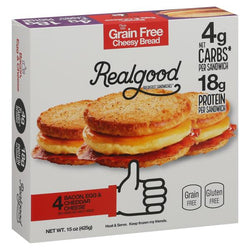 Realgood Breakfast Sandwiches, Bacon Egg & Cheddar Cheese 4 ct
