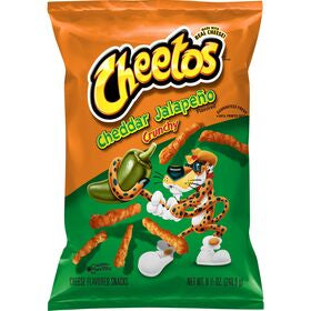 Cheetos Crunchy Cheese Flavored Snacks Cheddar Jalapeno Flavored 8 1/2 oz