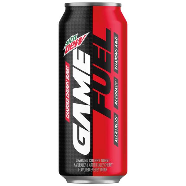 Mtn Dew Game Fuel Charged Cherry Bursts 16 Fl oz