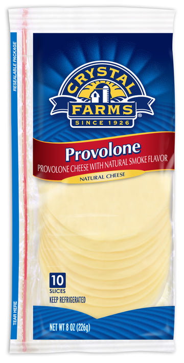 Crystal Farms Natural Smoked Provolone Slices - 10 slices