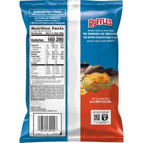 Ruffles Potato Chips Cheddar & Sour Cream Flavored 2 1/2 oz