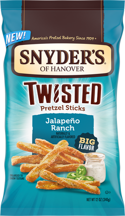 Snyder’s Jalapeño Ranch Twisted Pretzel Sticks 12 oz