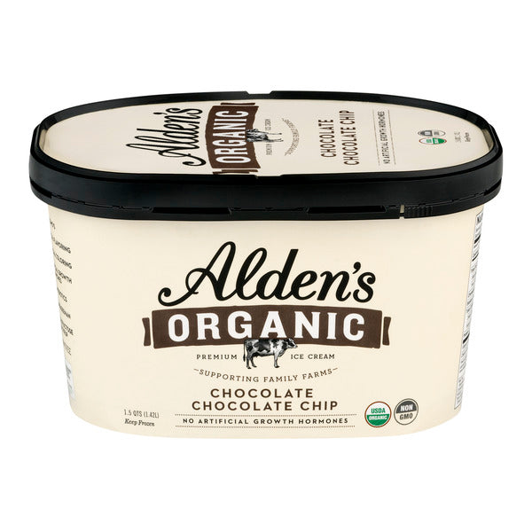 Alden's Organic Vanilla & Chocolate Swirl Ice Cream (1.5 quarts)