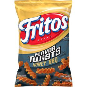 Fritos Flavor Twists Corn Snacks Honey BBQ Flavored 9.25 oz