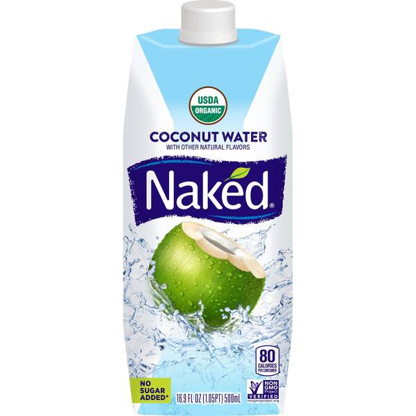 Naked Pure Coconut Water Juice 16.9 Fl oz Bottle