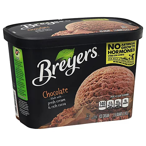 Breyers Chocolate Ice Cream 15 qts